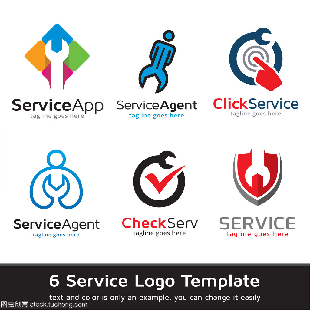 服務標識模板的矢量設計 打造品牌視覺溝通的基石